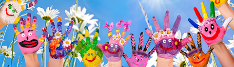 Bannerfoto - bunte Hände